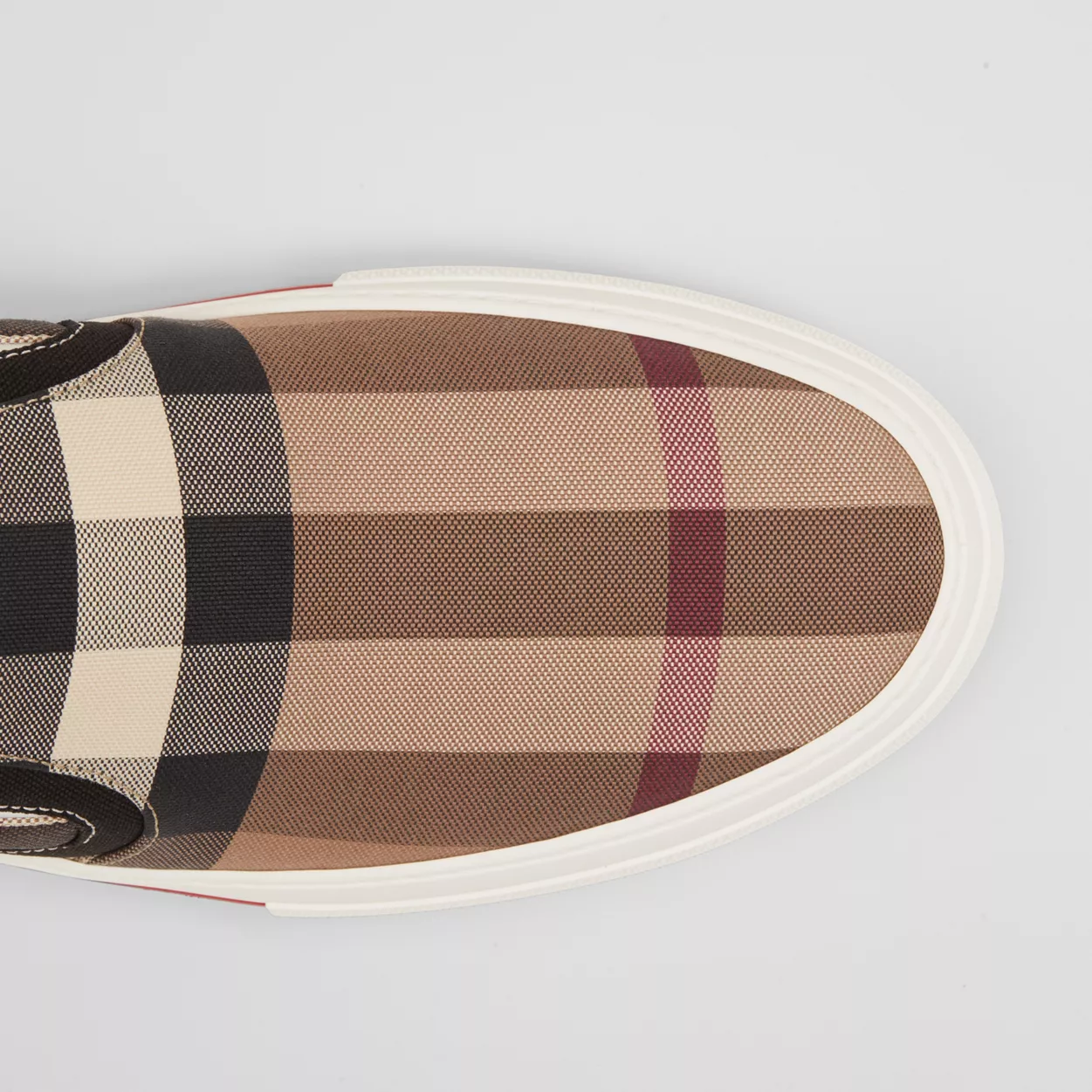 22FW Exaggerated Check Cotton Sneakers