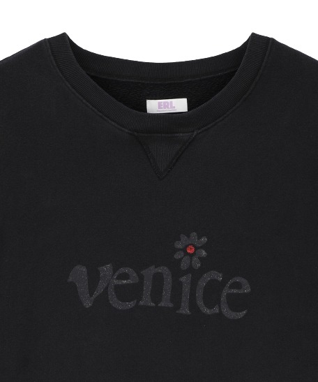 Men's Venice Print Man-to-Man - Black