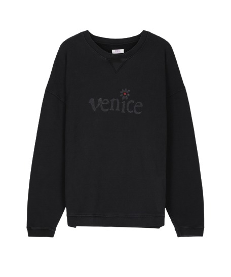 Men's Venice Print Man-to-Man - Black