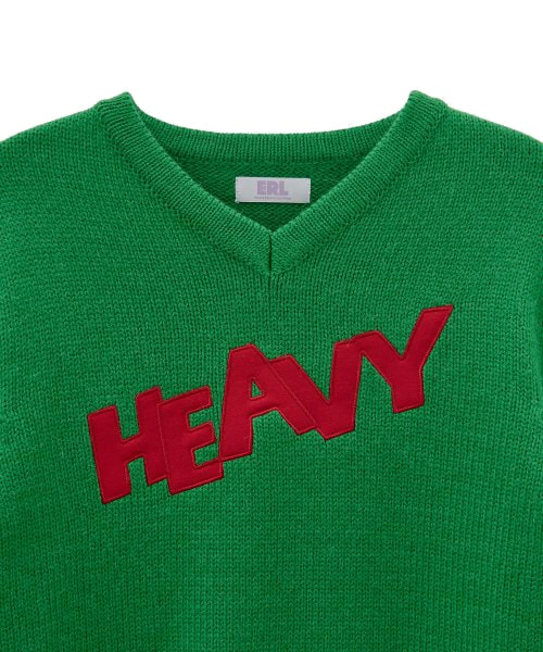 Men's Heavy V Neck Knit - Green