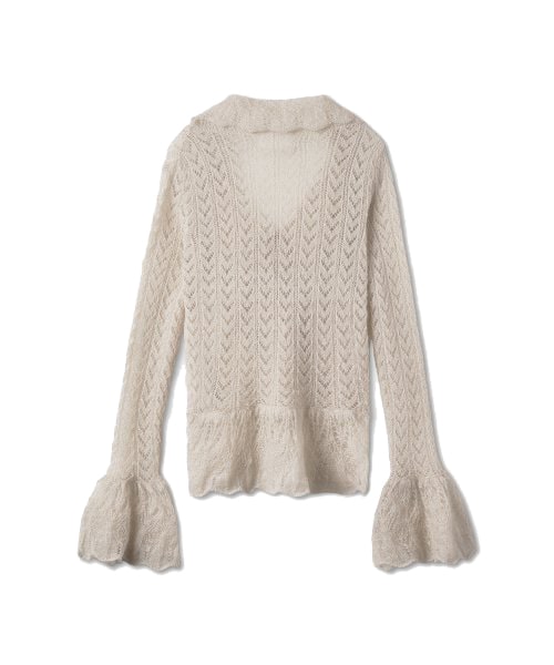 Women's Croquette Knit Cardigan - Beige