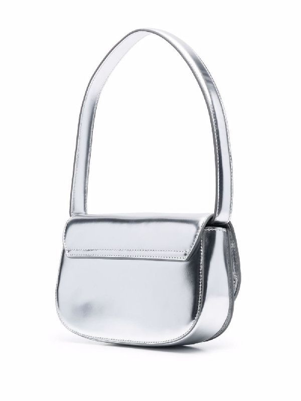 1DR Logo Metallic Leather Shoulder Bag