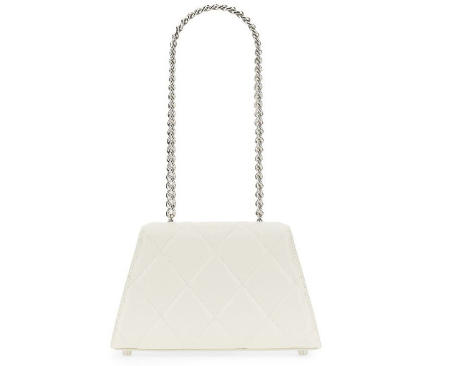 Diamond-quilted leather mini-bow bag
