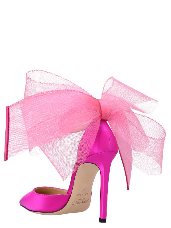 AVERLY back bow-embellished satin sandal heels