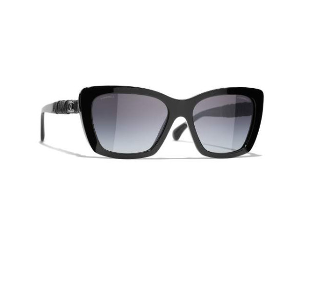 Logo ruched temple square sunglasses