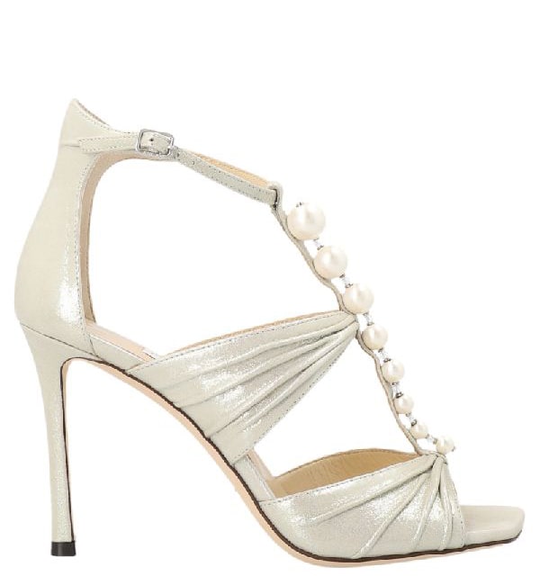 AURA pearl embellished sandal heels