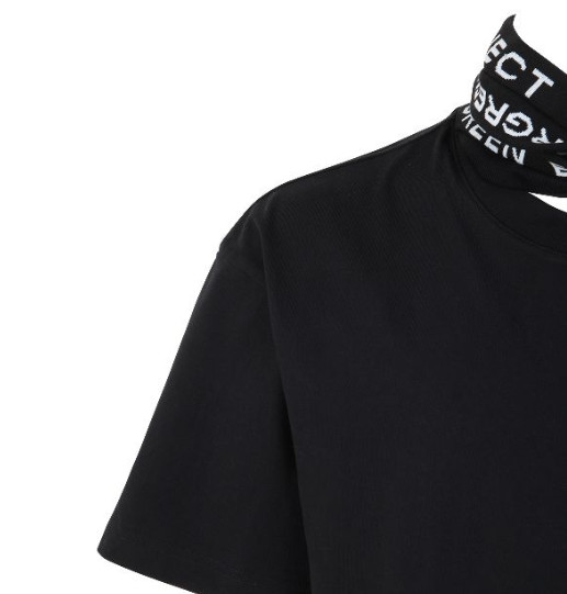 Triple logo collar T-shirt