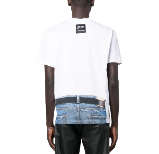Jean Paul Gaultier Y Belted Print T-Shirt