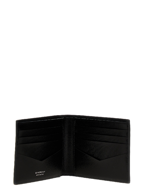 logo leather bifold wallet Black