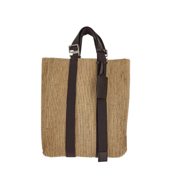 PANIER raffia tote bag