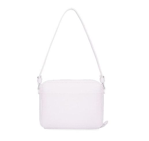 Metal logo cloud leather shoulder bag