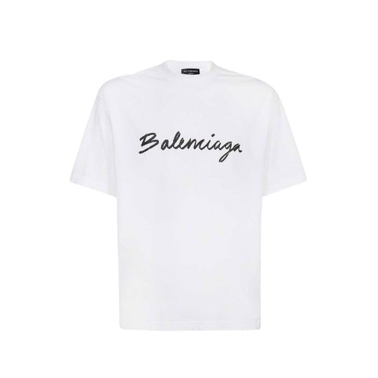 Men's Lettering Logo Print Short Sleeve T-Shirt - White