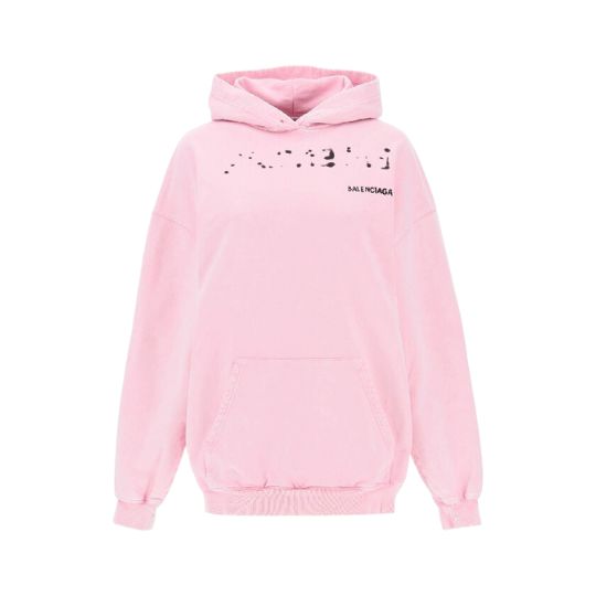 Hand-drawn logo hooded sweatshirt