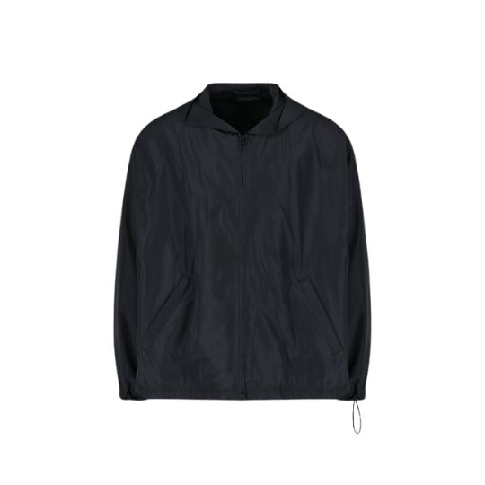 back logo zip-up jacket