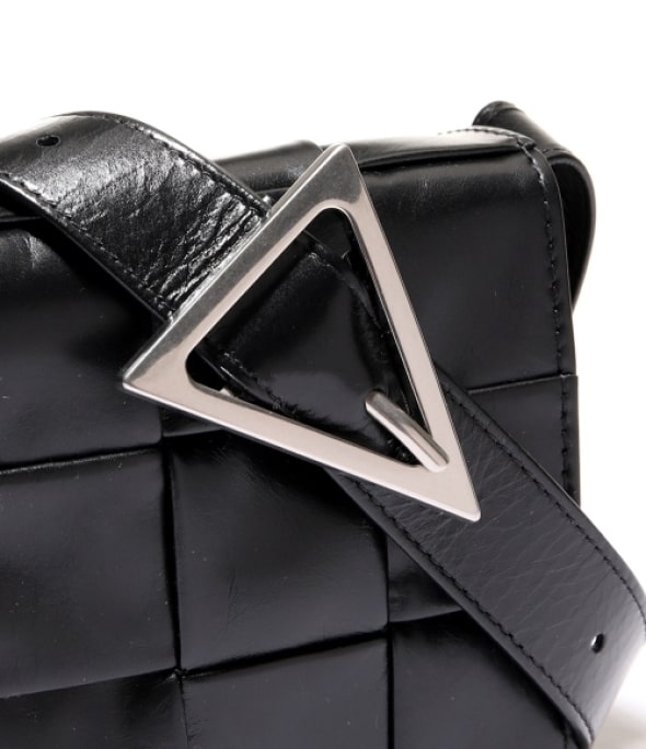 Bottega Veneta Small Leather Cassette Black