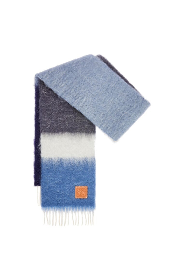 Stripe scarf in mohair and wool