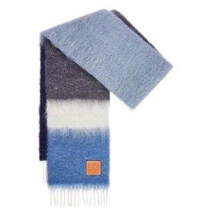 Stripe scarf in mohair and wool