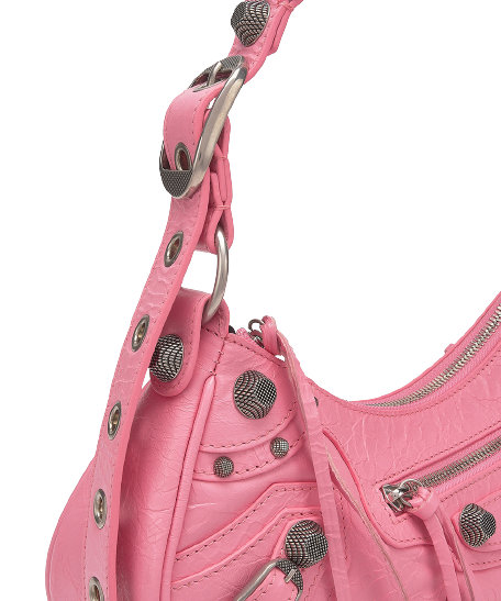 Women's small car gol shoulder bag - pink