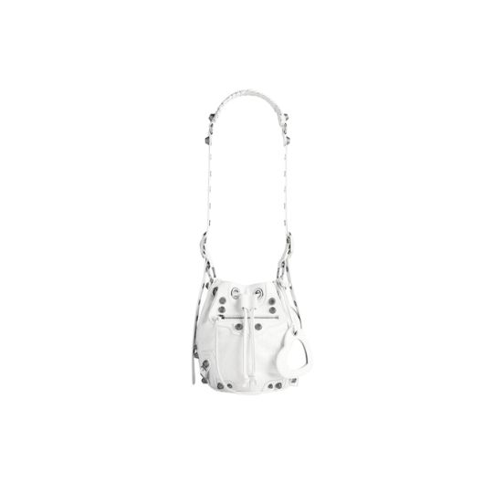 LE CAGOLE XS BUCKET BAG FOR WOMEN IN OFF-WHITE