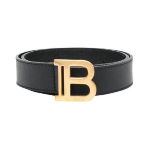 B logo leather belt