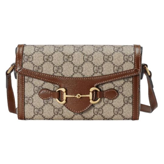 Gucci Horsebit 1955 Mini Bag Beige Ebony Brown