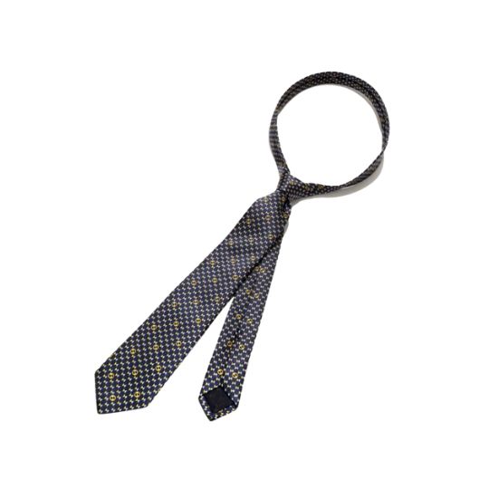 Round interlocking G silk tie