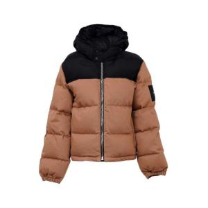 Alexander Wang Logo Patch Puffer Jacket Khaki Black