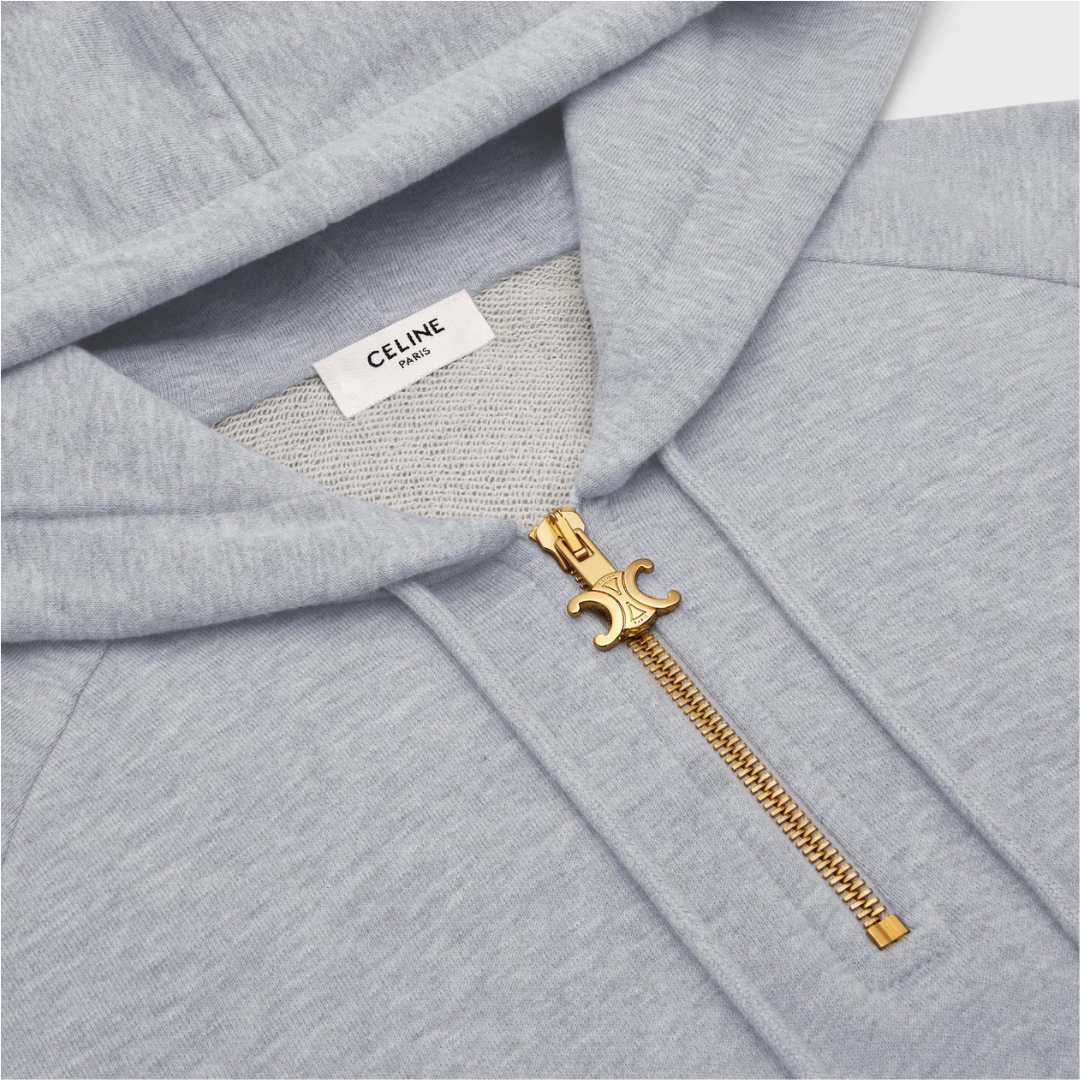 Hoodie in cotton and cashmere