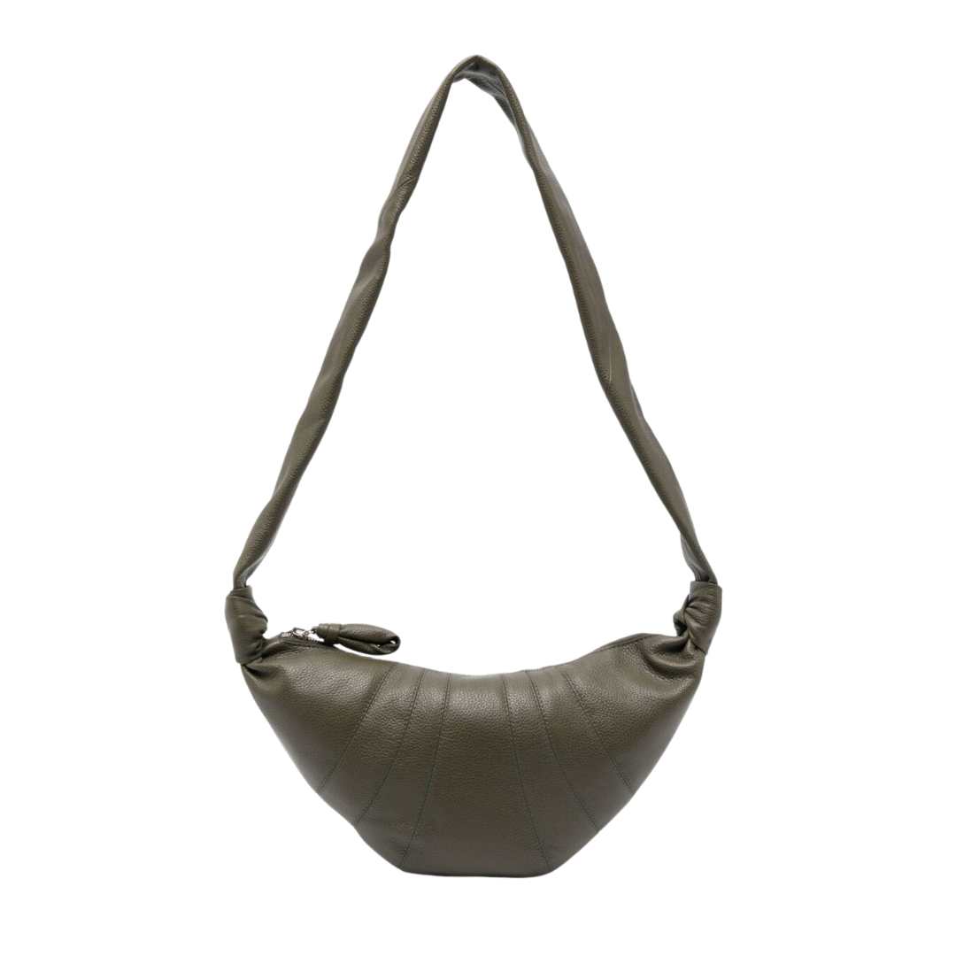 Lemaire Small Croissant Bag Soft Grained Leather Dark Moss