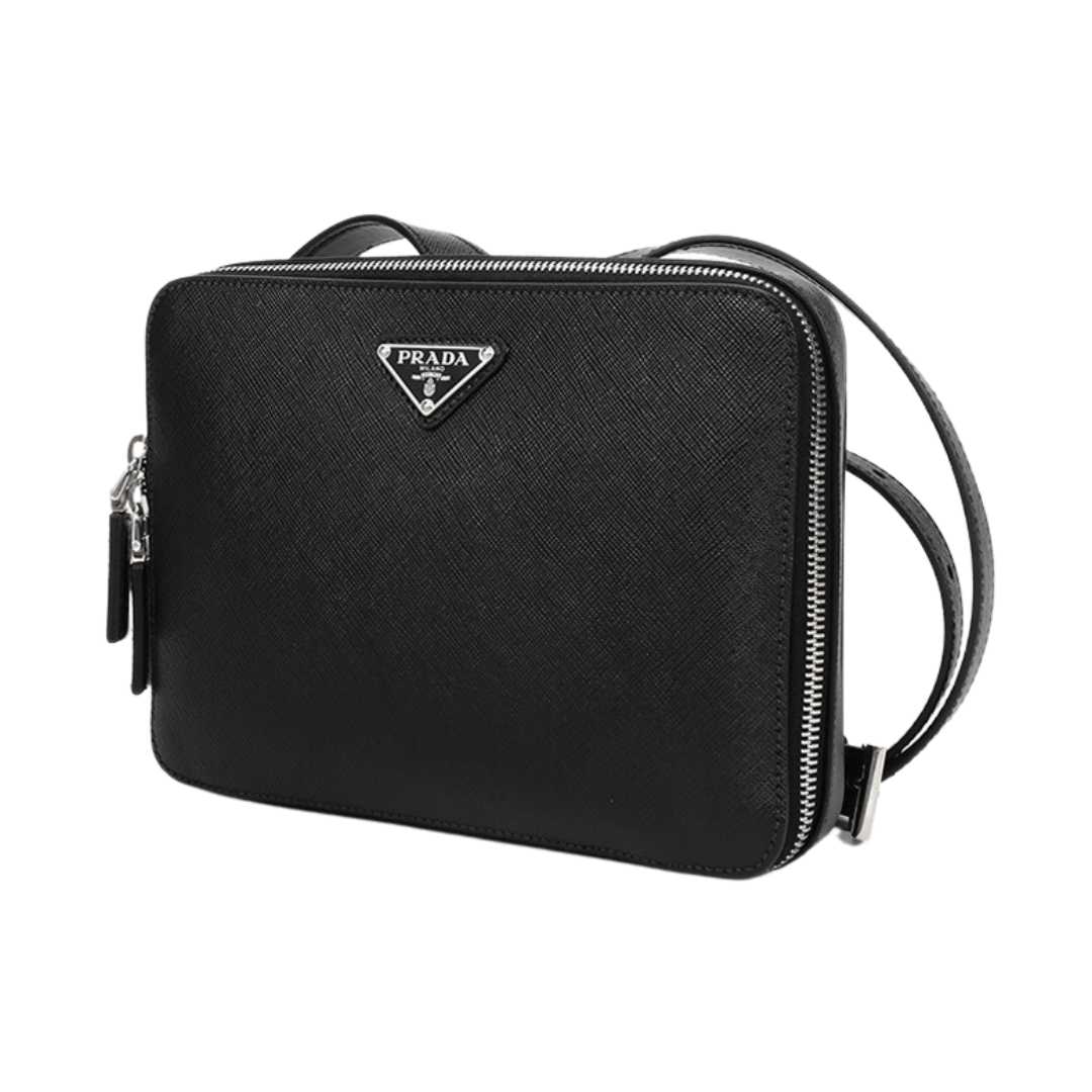 23SS Saffiano triangle logo backpack