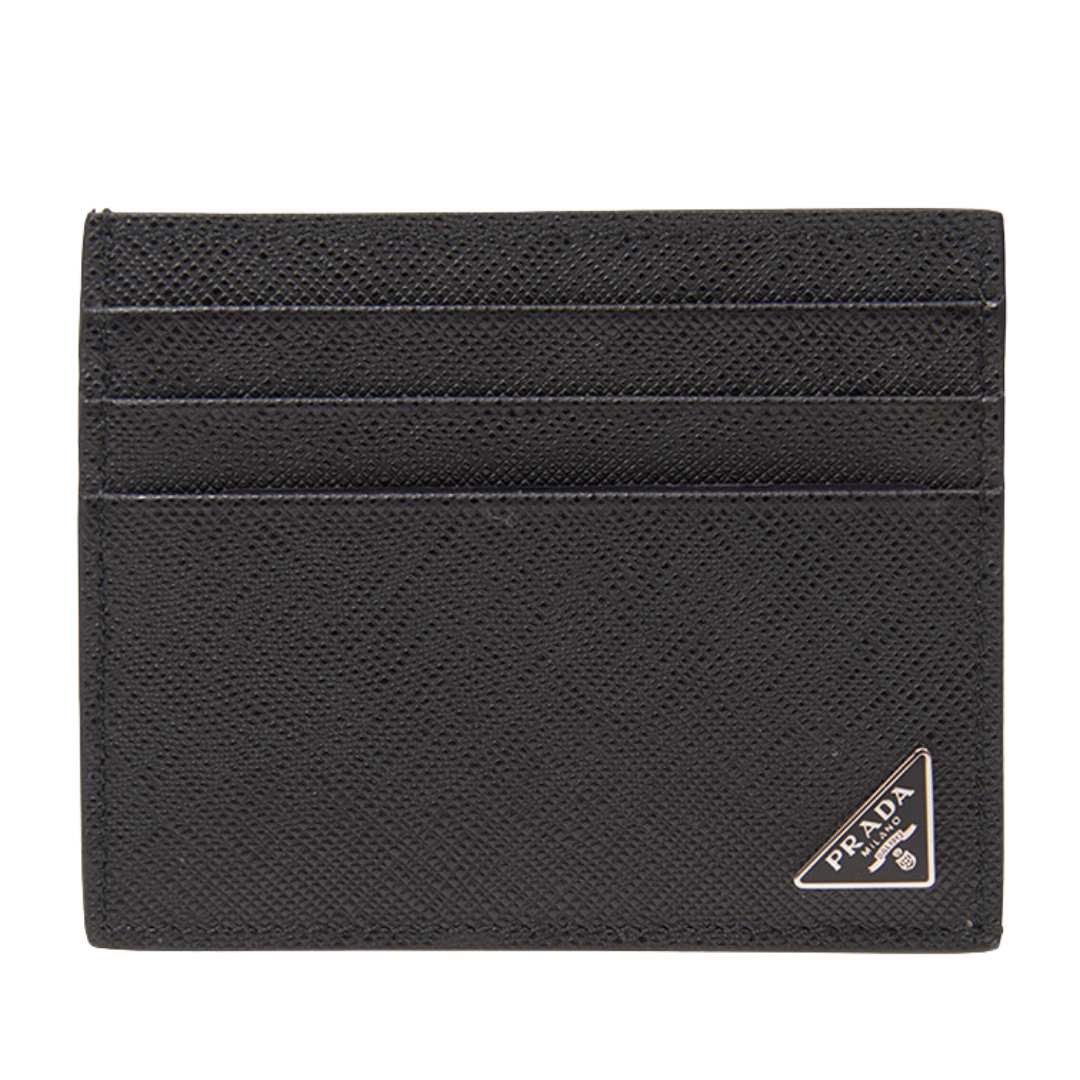 triangular logo card wallet