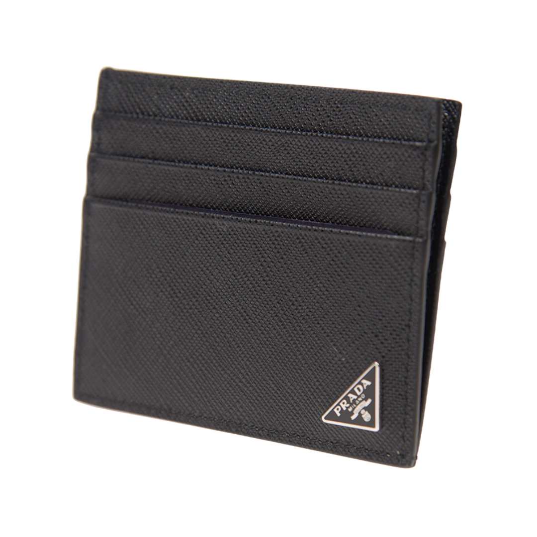 triangular logo card wallet