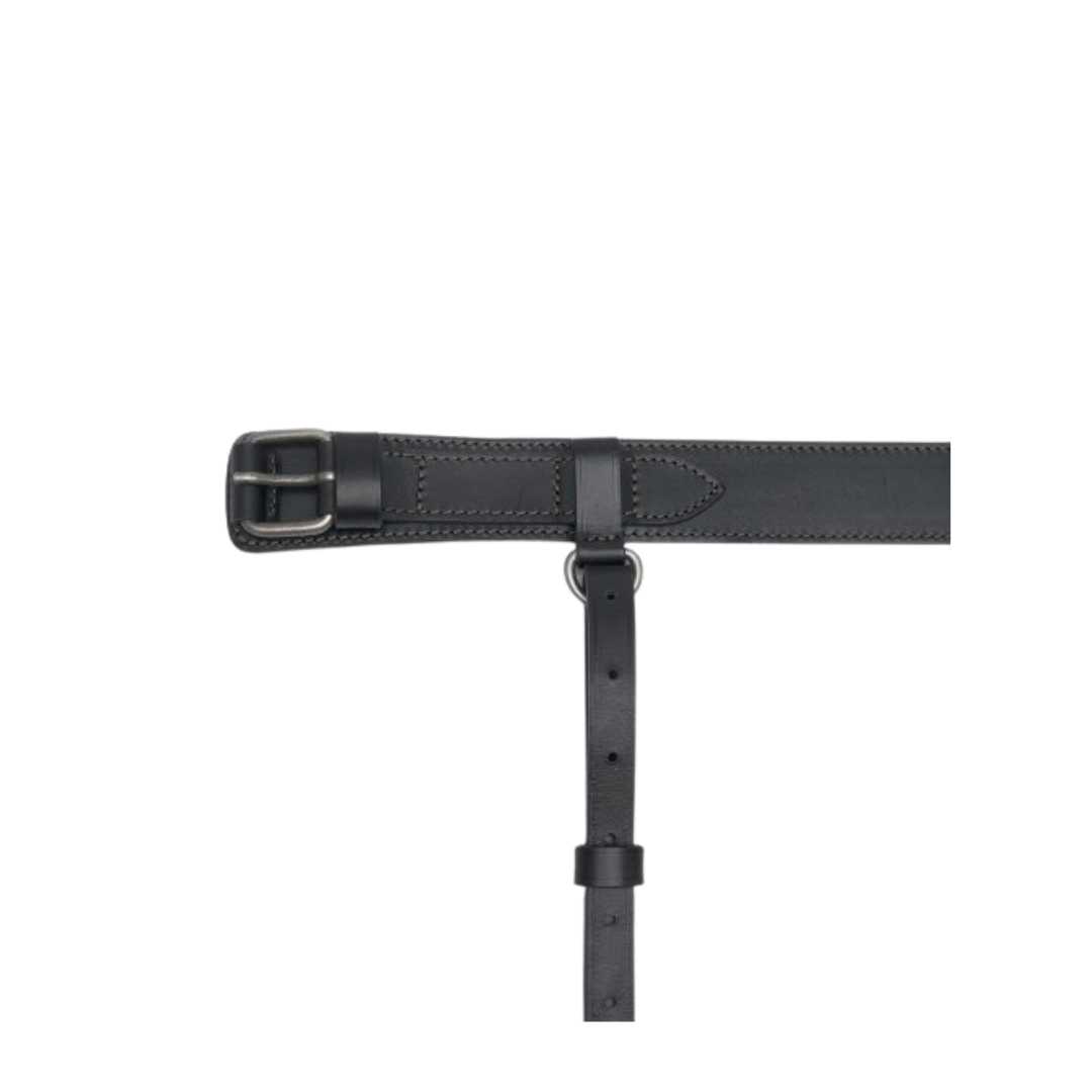 Men's Western Minimal Leather Belt - Black 
