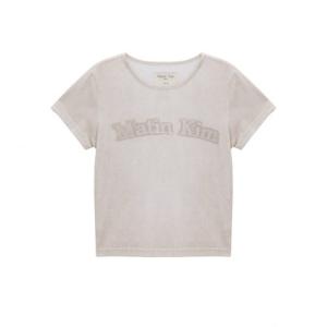 MATIN WASHED PRINT CROP TOP IN BEIGE