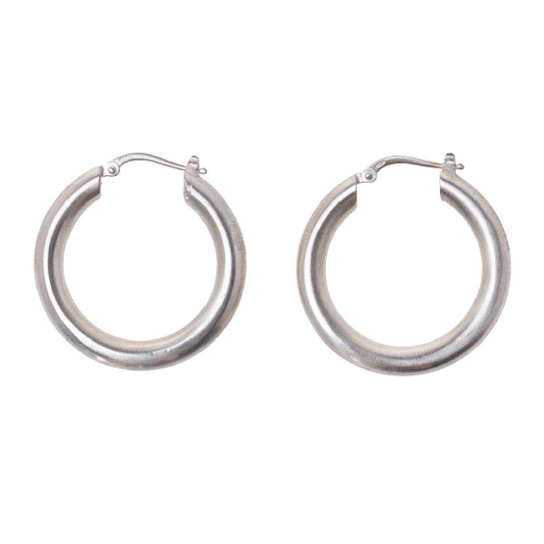 Women's Sterling Silver Hoop Earrings