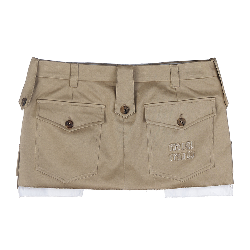 Chino mini skirt beige