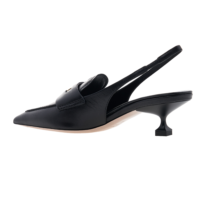 Women's Logo Leather Slingback Pumps