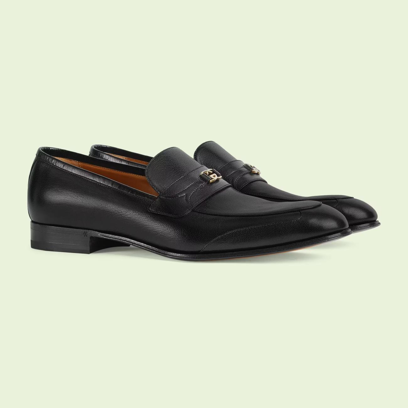 Men's loafer with Interlocking G (BLACK)