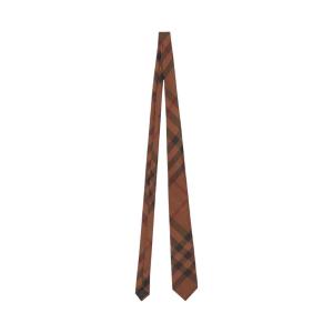 Checkered silk tie