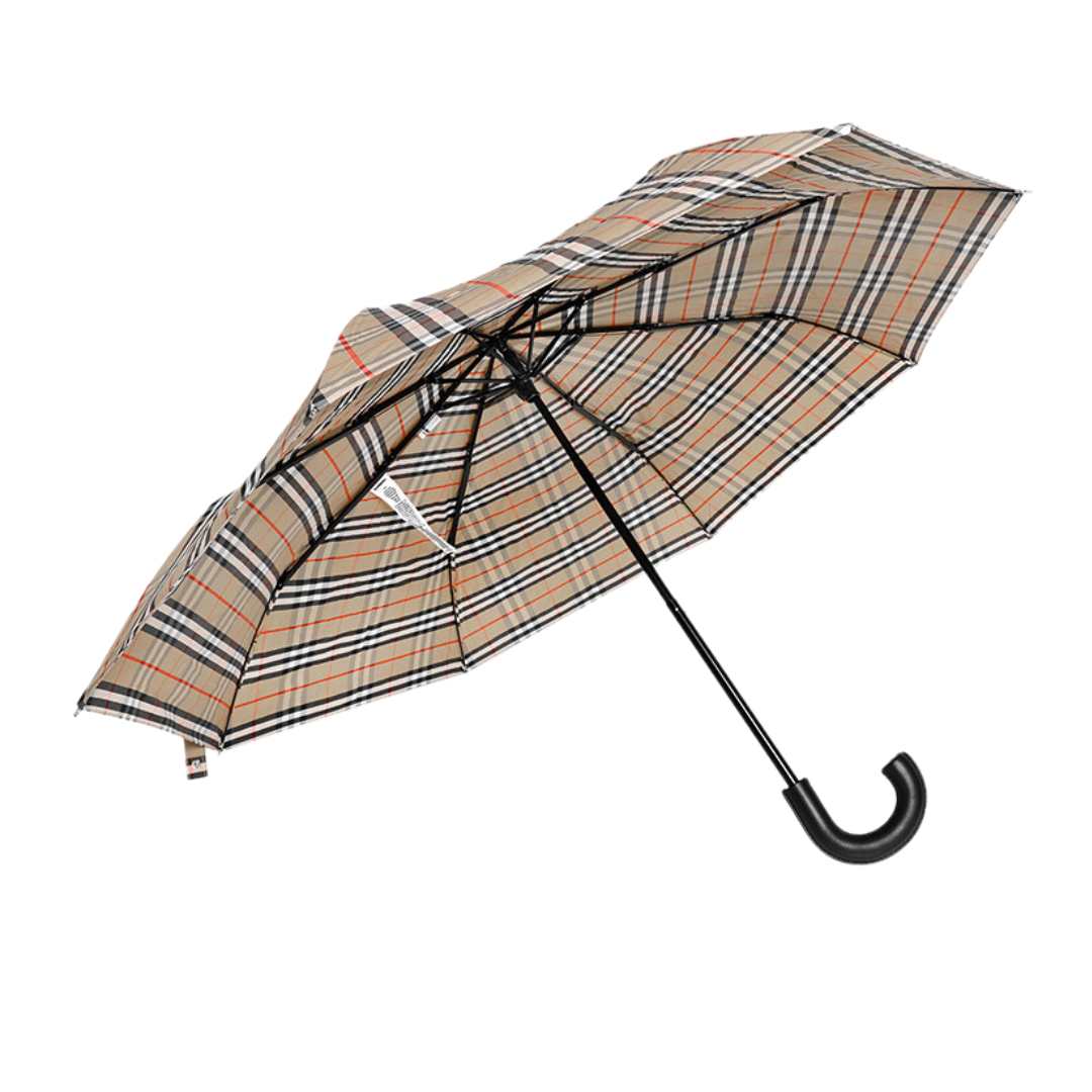 Vintage Check Foldable Umbrella Trend Mecca