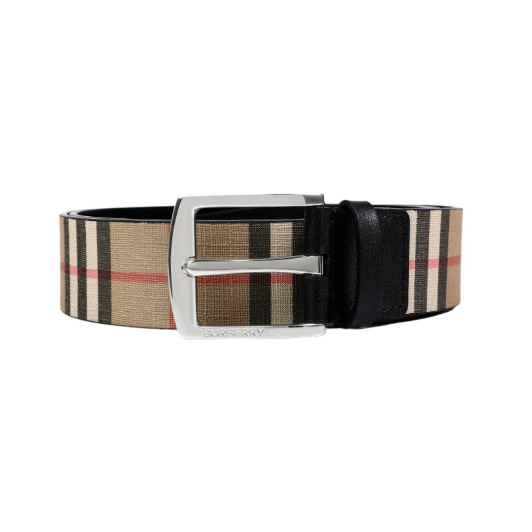 Vintage Check Leather Belt Trend Mecca