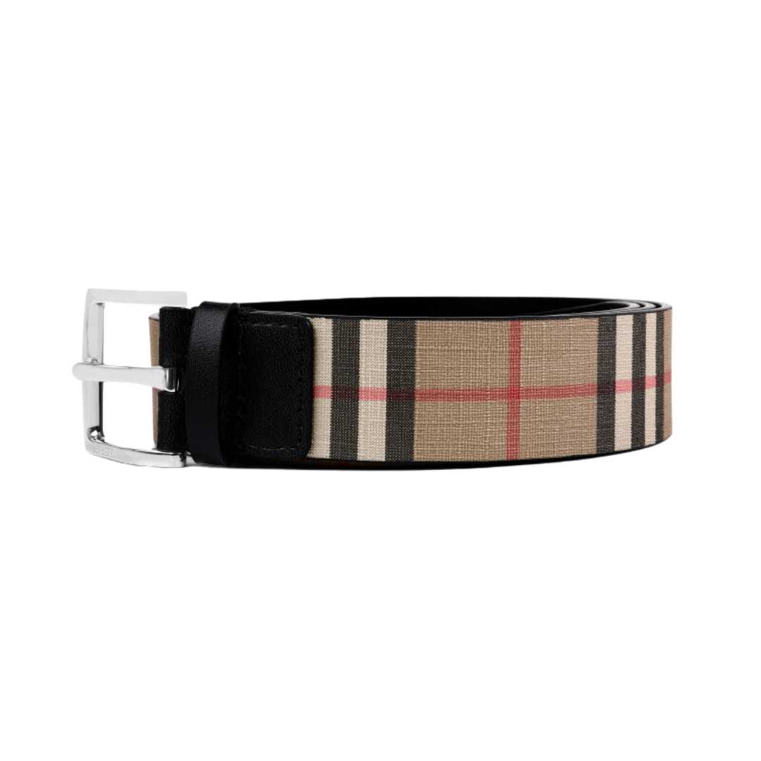 Vintage Check Leather Belt Trend Mecca
