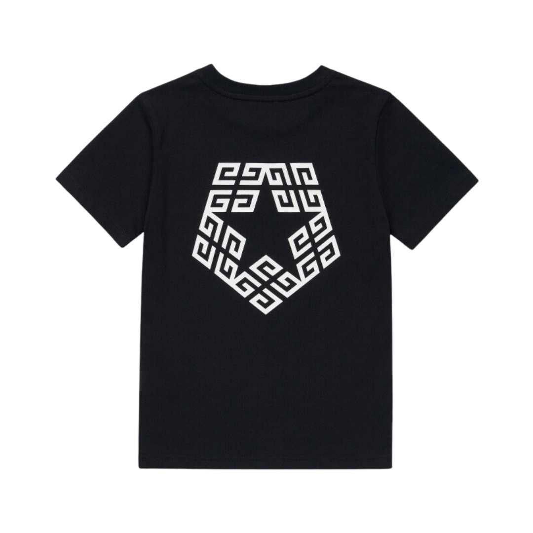  Star Logo Print Children's Short Sleeve T-Shirt Trend Mecca