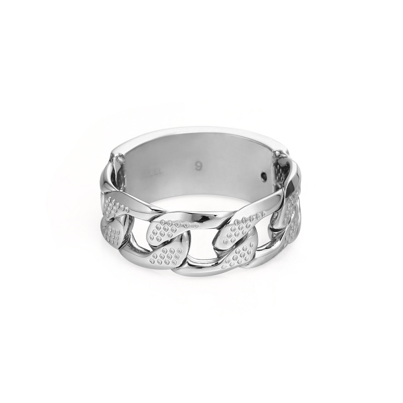 Logo Engraving Stainless Steel Ring Trend Mecca