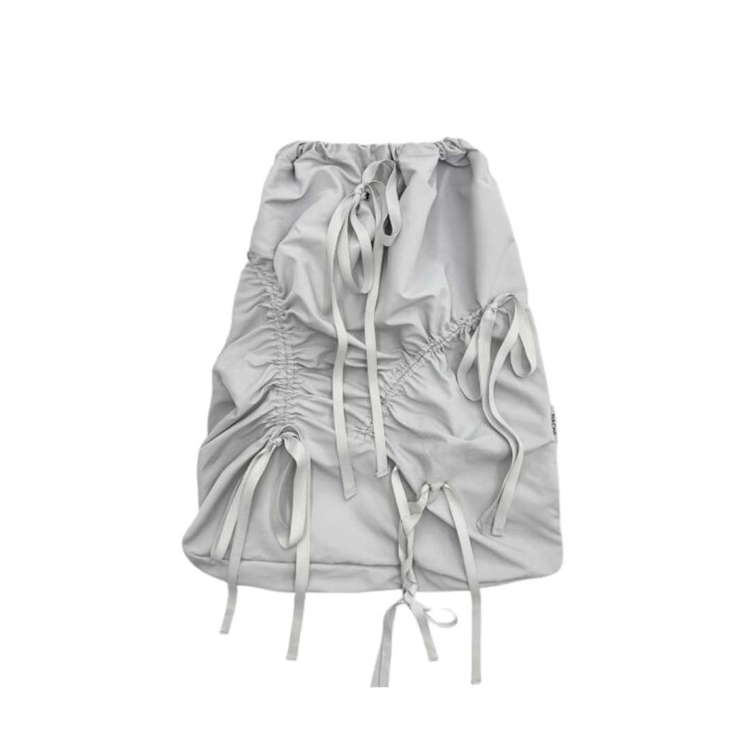 LIGHT SHIRRING GYM SACK LIGHT GRAY