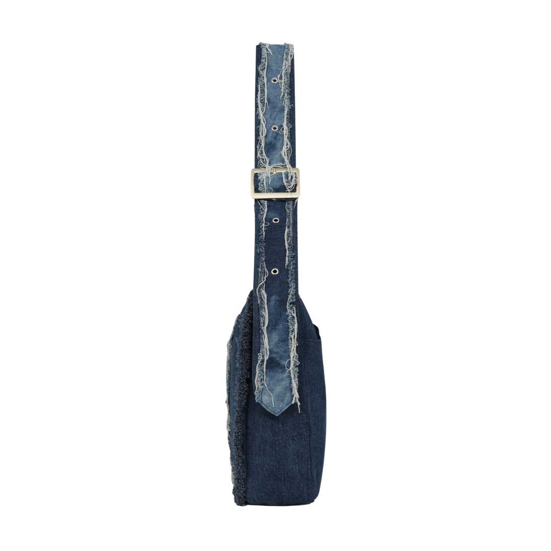 Grunge cross big bag indigo