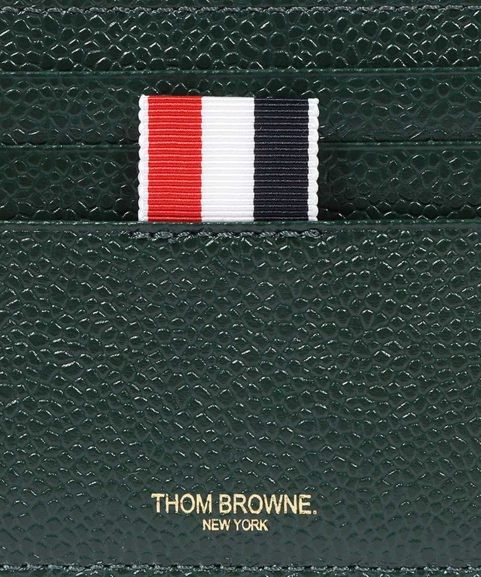 4-bar applique striped pebble grain single card wallet