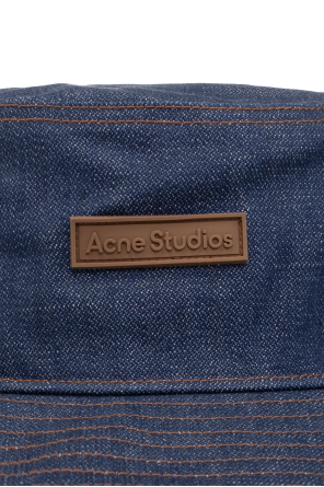 logo denim bucket hat