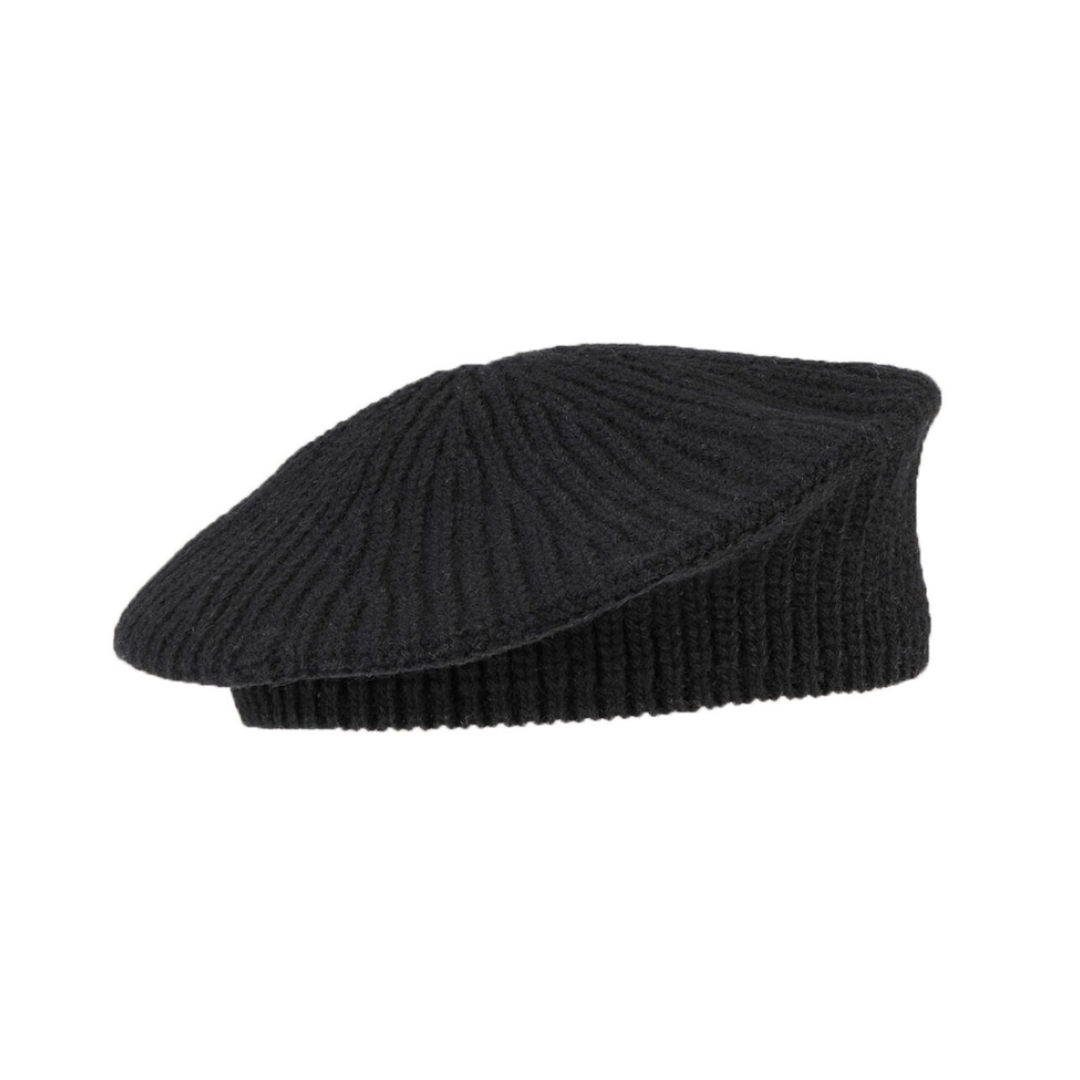 Phantom Wool Rib Knit Beret