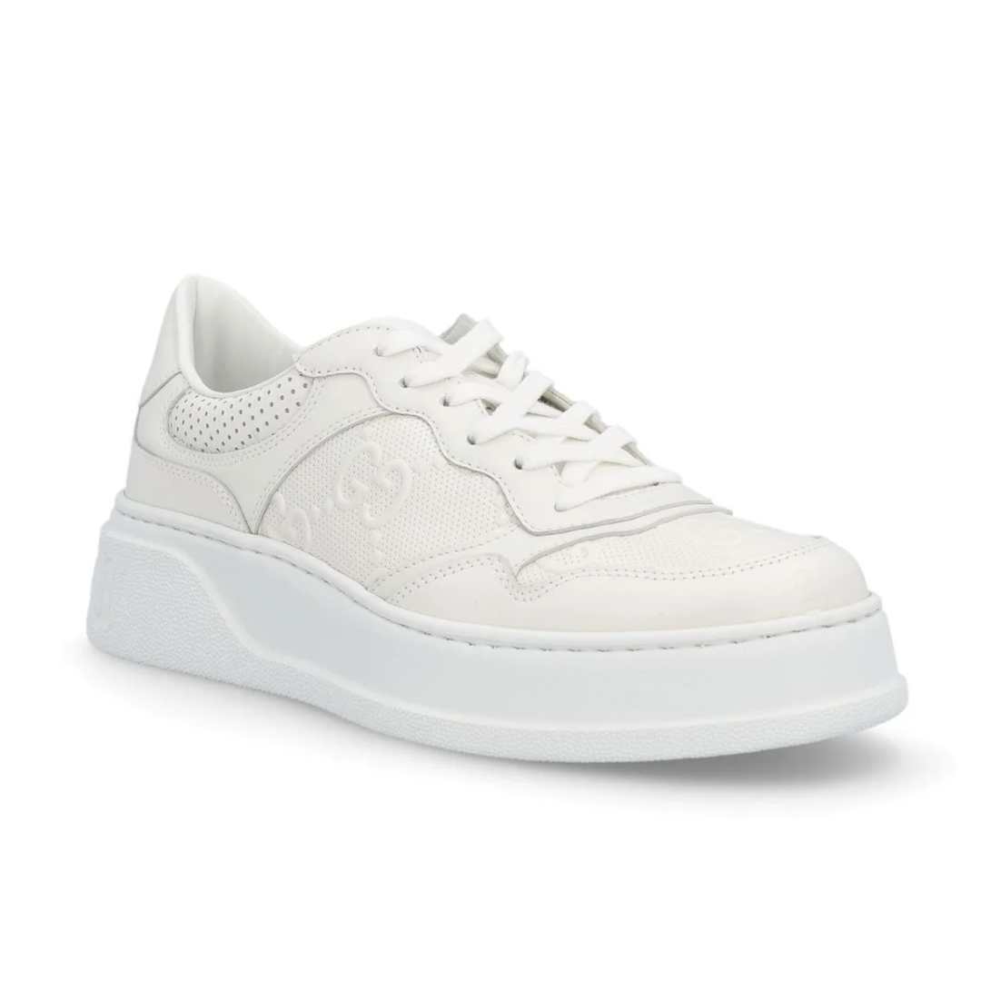 GG Men's Sneaker Black Cowhide Embossed 523163